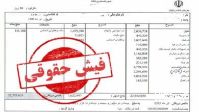 فیش حقوقی بازنشستگان تامین اجتماعی