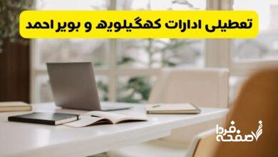تعطیلی ادارات کهگیلویه و بویراحمد