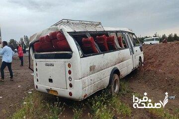 سقوط مرگبار مینیبوس به دره