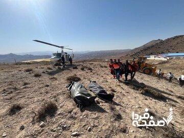 تصاویری از اتوبوسی که صبح امروز در جاده دماوند به ته دره سقوط کرد