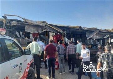 تعداد فوتی های تصادف اتوبوس دانشجویان افزایش یافت