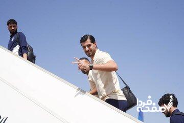 عکس| تیم ملی فوتبال ایران راهی روسیه شد