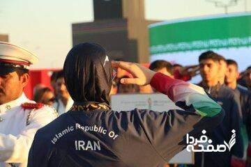 عکس| اهتزاز پرچم ایران در بحرین