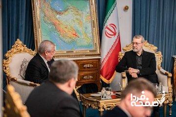 قدردانی لاریجانی از مواضع روسیه در دیدار با نماینده پوتین