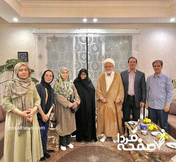 کروبی در دیدار با فرزندان موسوی و رهنورد؛ برخی در مجلس برای پوتین یقه پاره می‌کنند/ کروبی موسوی را با چه صفتی یاد کرد؟ + تصویر