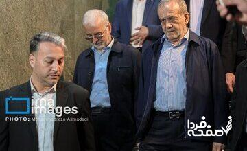 پزشکیان در قطار راه آهن شرق استان تهران/ کدام وزرا در بازدید میدانی همراه رییس دولت بودند + تصویر