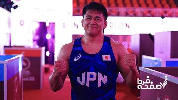 کشتی‌گیر دورگه ایرانی -ژاپنی بهترین آزادکار جهان شد