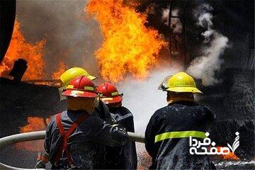 انفجار پمپ بنزین در عجب شیر