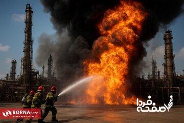 آتشسوزی در شرکت پالایش نفت پارسیان ایوانکی/ آمار مفقودان و مصدومان