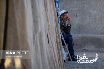 تصاویری از عزاداری اهالی روستای صابر کاظمی بعد از درگذشت او