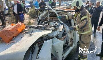 تصادف مرگبار وانت با تریلر/ عکس + آمار فوتی‌ها