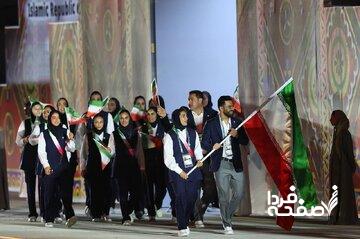 تصاویری از رژه کاروان ایران در افتتاحیه بازی‌های کشورهای اسلامی در ریاض