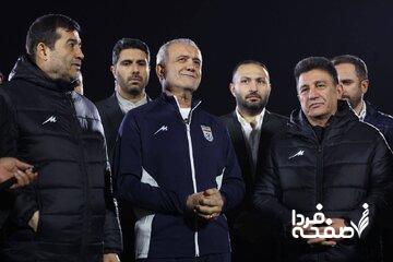 تصاویر حضور رییس جمهور در تمرین تیم ملی فوتبال ایران