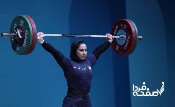 مدال برنز ملیپوش وزنه برداری زنان در دوضرب و مجموع