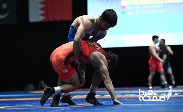 عکس| ملی‌پوشان کشتی فرنگی ایران در خانه خدا